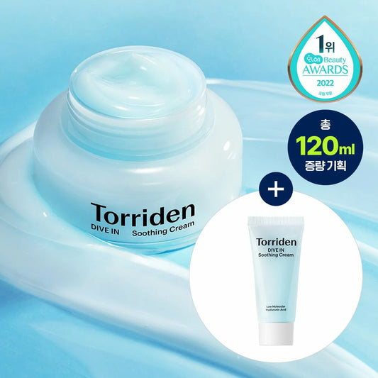 Torriden Dive In Soothing Cream 100mL Special Set (+20mL)｜舒缓保湿面霜（100mL 特别套装 + 20mL）