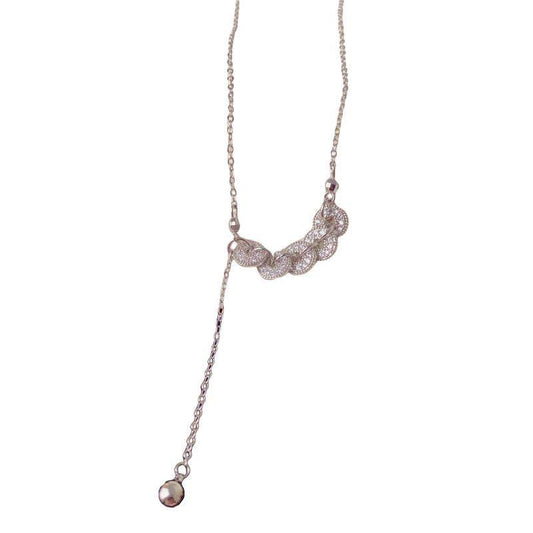 Five-Emperor Coin Pendant Necklace – Micro-Pavé Luxe Drop Design | 五帝币轻奢碎碎冰流苏项链