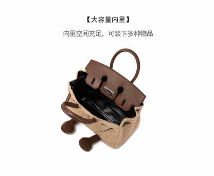 Plush Smiley Face Handbag｜毛绒笑脸手提包