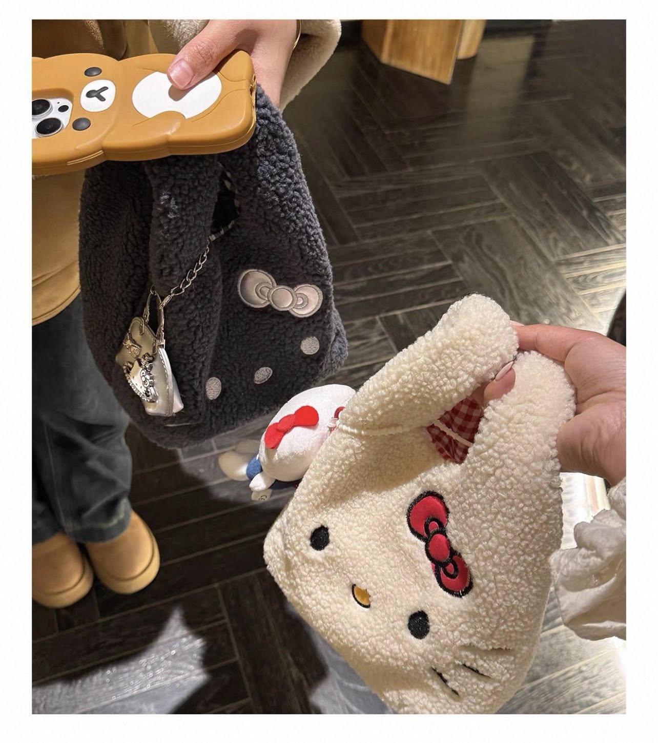 Plush Hello Kitty Handheld Bag｜日韩风高颜值毛绒手提包