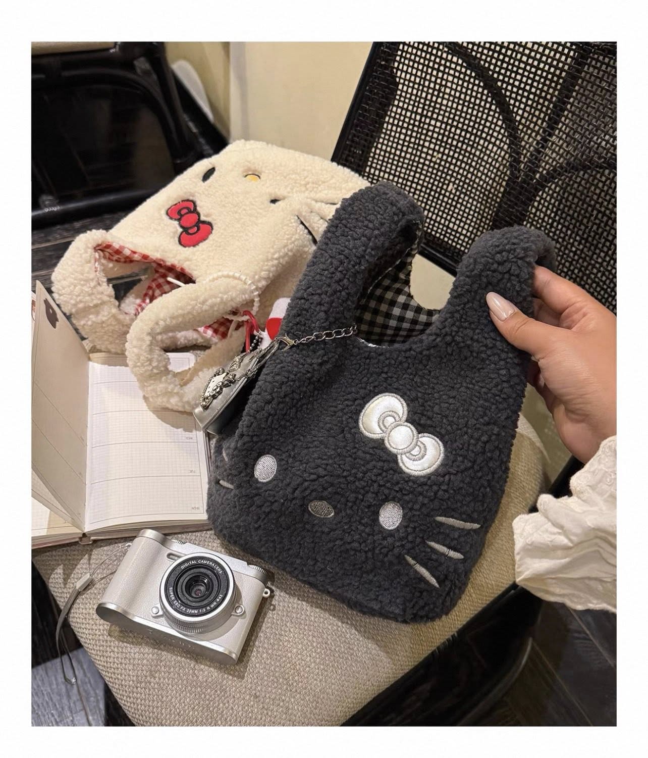 Plush Hello Kitty Handheld Bag｜日韩风高颜值毛绒手提包