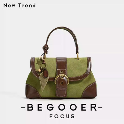 Vintage Contrast Mini Square Bag ｜复古风撞色摩登小方包