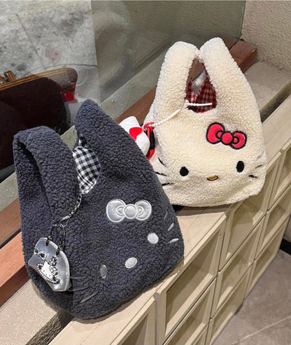 Plush Hello Kitty Handheld Bag｜日韩风高颜值毛绒手提包
