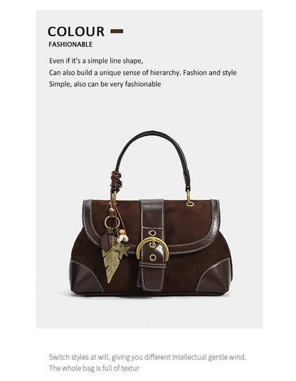 Vintage Contrast Mini Square Bag ｜复古风撞色摩登小方包