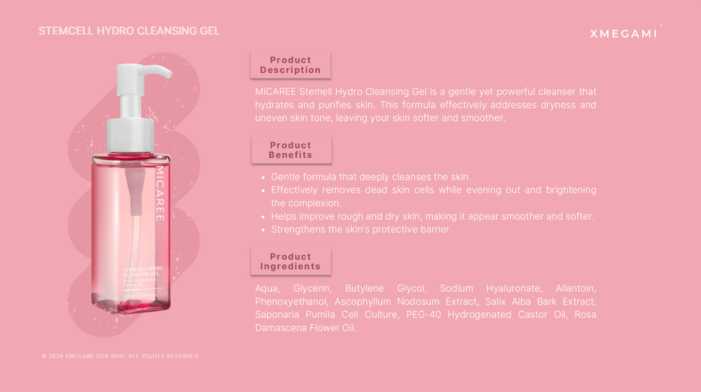MICAREE Stemcell Hydro Cleansing Gel | MICAREE 干细胞净肤凝胶