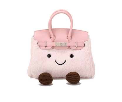 Plush Smiley Face Handbag｜毛绒笑脸手提包