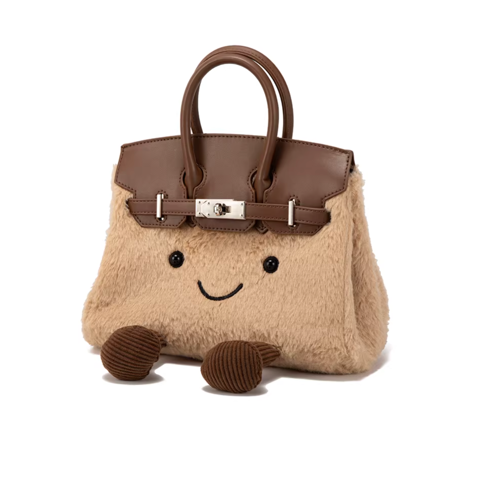 Plush Smiley Face Handbag｜毛绒笑脸手提包
