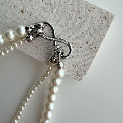 Double-layered Swarovski pearl necklace | 双层施华洛珍珠项链